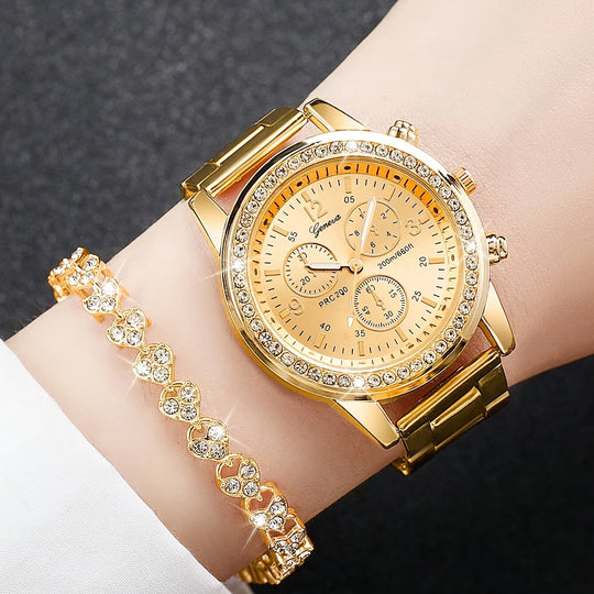 quartz watch &amp; jewelry set for women