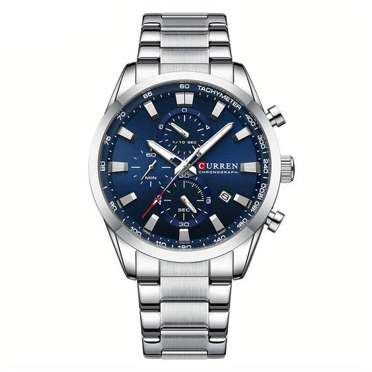 steel bracelet chronograph wristwatch