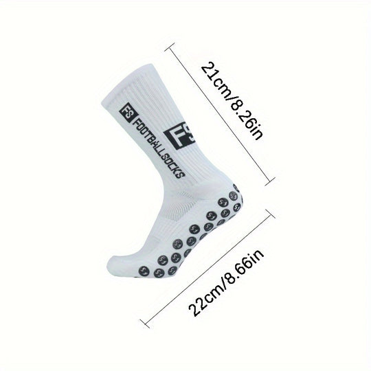 Breathable Football Grip Socks (3 Pairs)