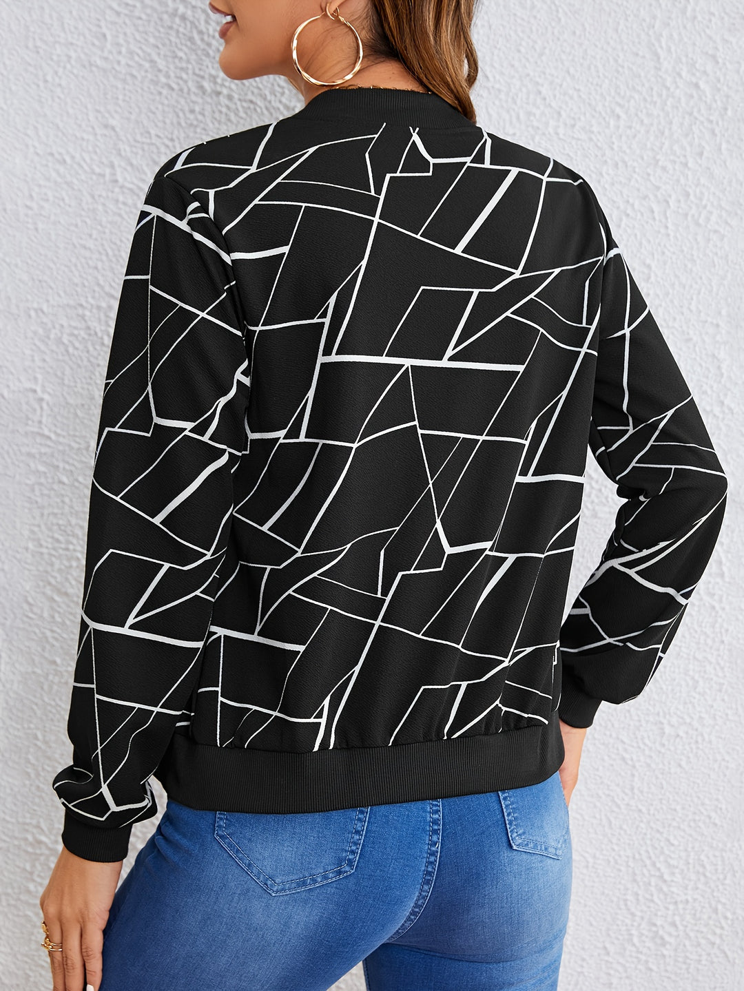 Geo Print Jacket for Women