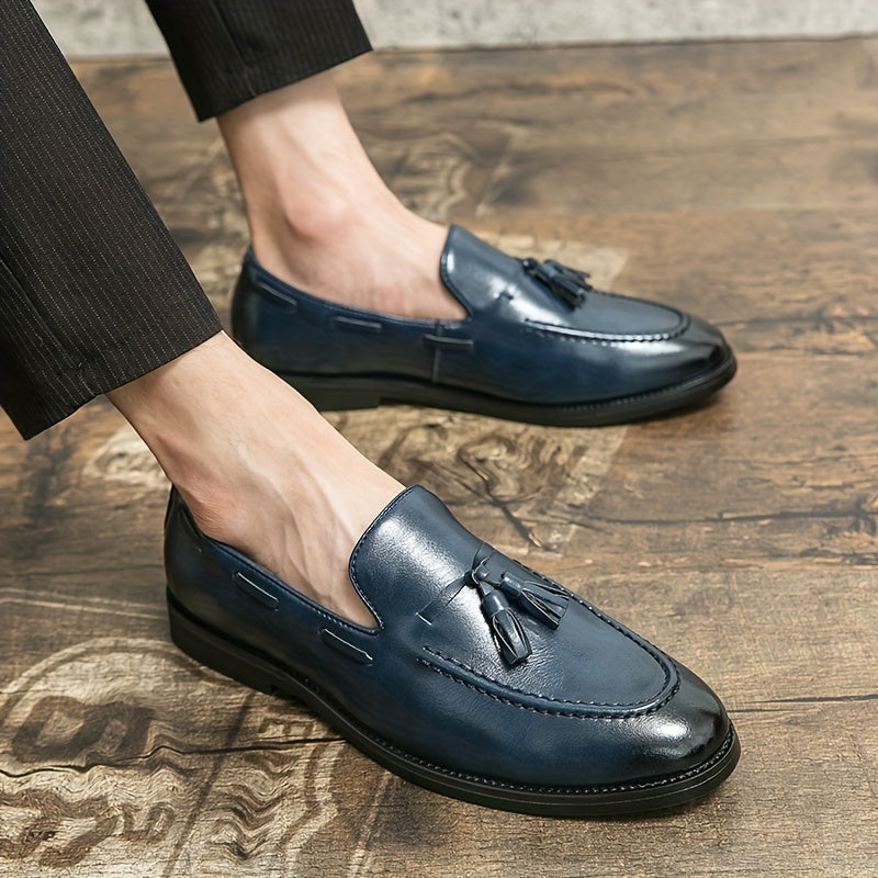 Vintage Kunstleder Loafer für Männer