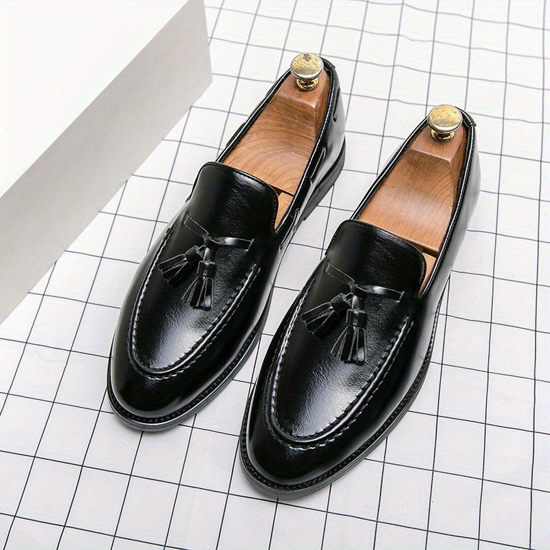 Vintage Kunstleder Loafer für Männer