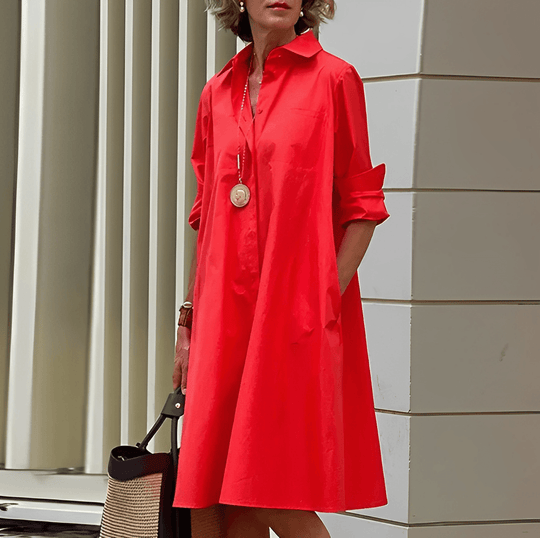 Long Sleeve Polo Dress for Women