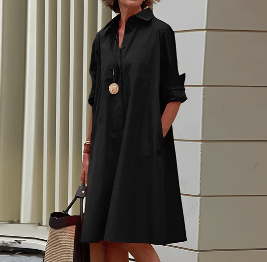 Long Sleeve Polo Dress for Women