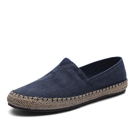 Espadrilles made of contrasting canvas