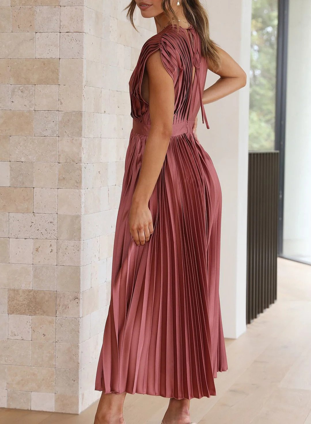 Elegant long midi dress for women