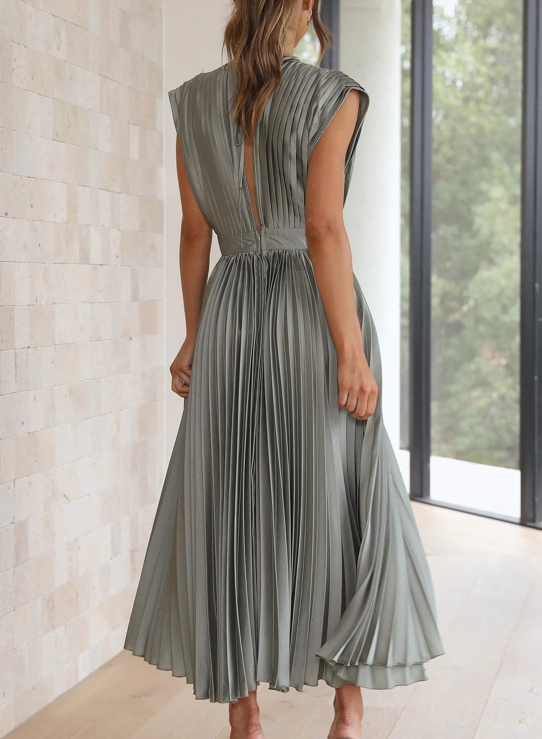 Elegant long midi dress for women