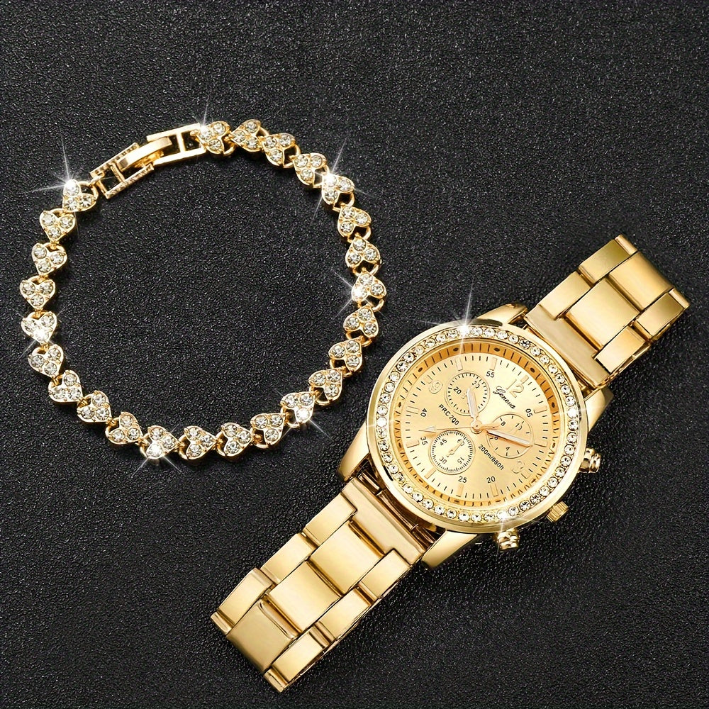 quartz watch &amp; jewelry set for women