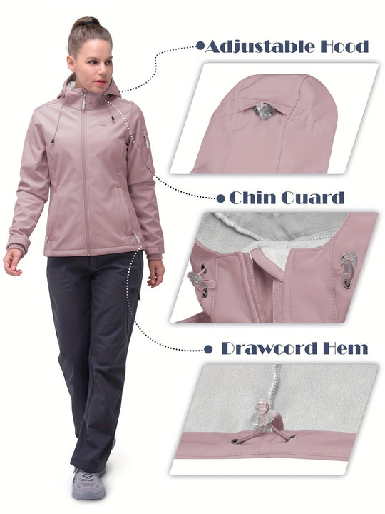 Windproof softshell jacket for women