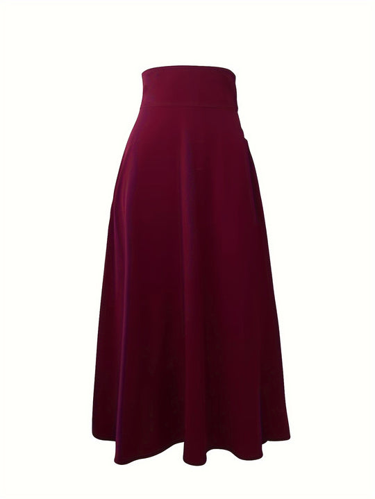 Elegant maxi skirts with a fixed tie belt