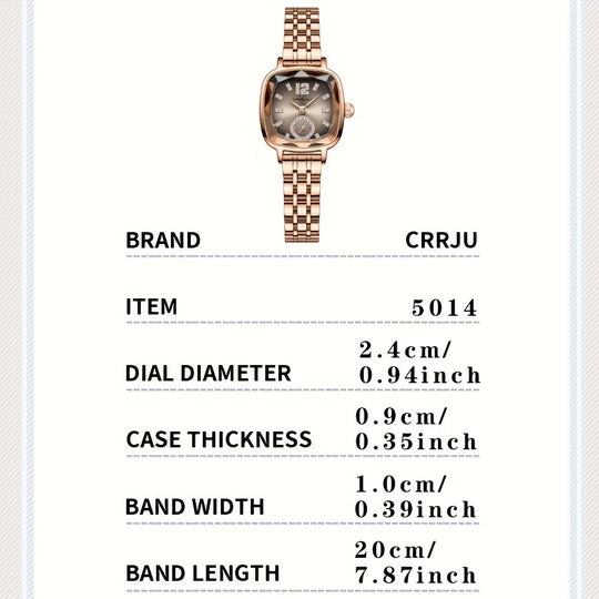 Luxurious quartz ladies watch with rhinestones