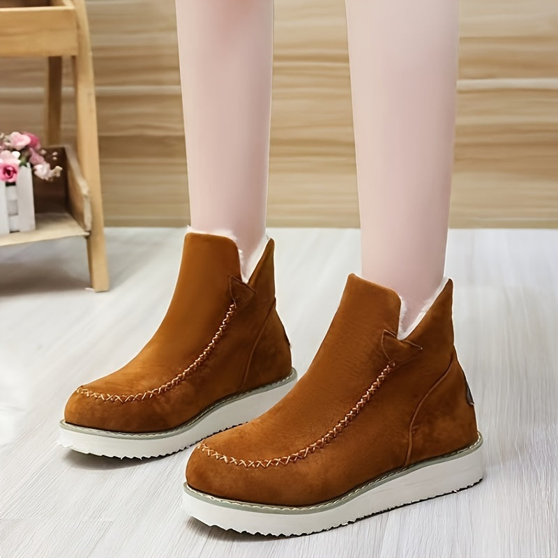 slip-on thermal boots for women