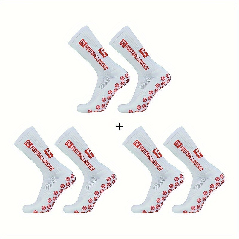 Breathable Football Grip Socks (3 Pairs)