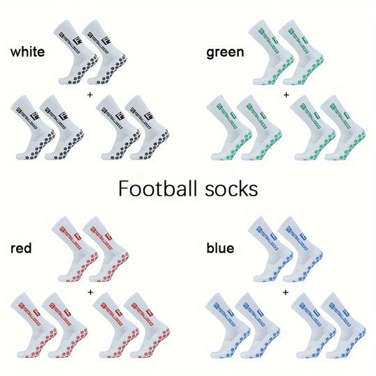 Breathable Football Grip Socks (3 Pairs)