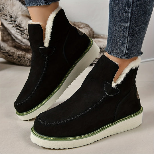 slip-on thermal boots for women