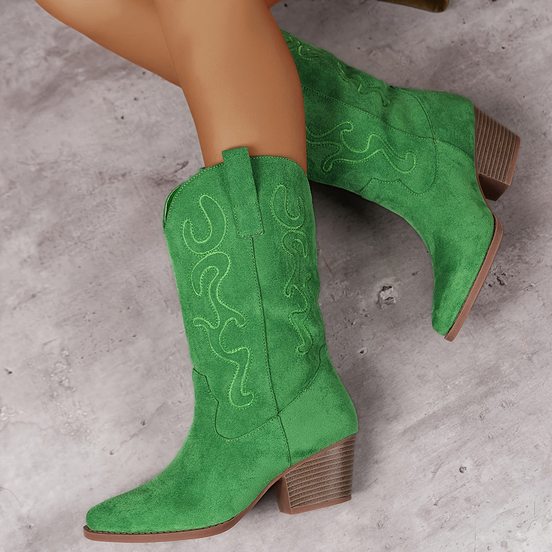 Embroidered Western Boots for Women