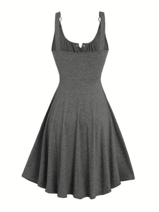 Sleeveless Backless Ruched Dress