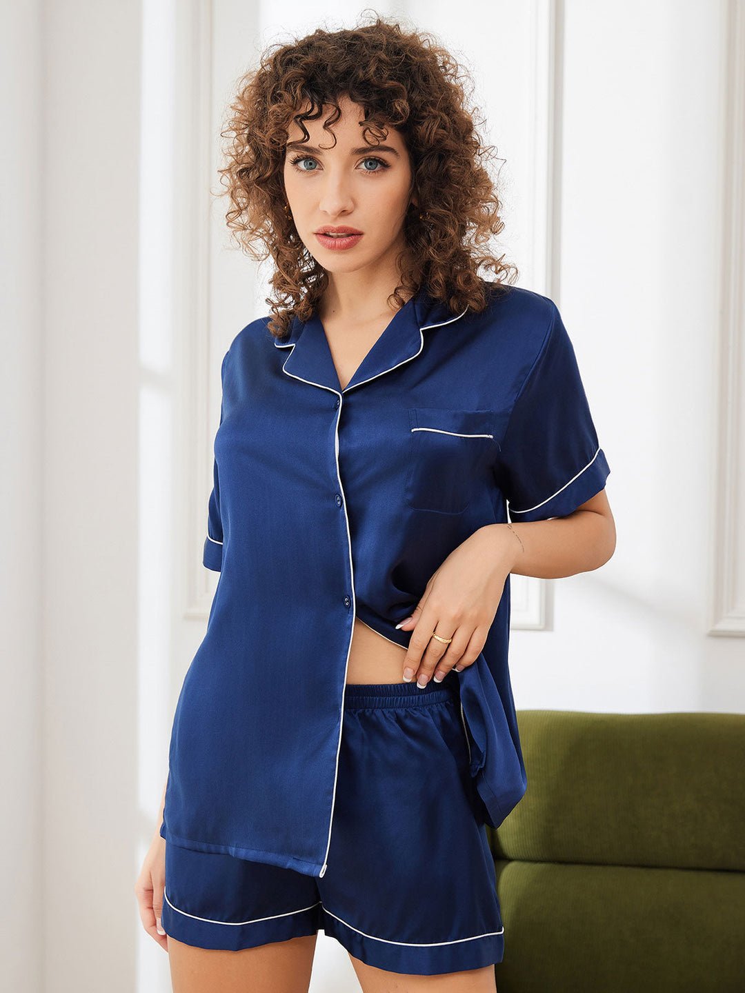 Kurzärmeliges Pyjama-Set für Frauen