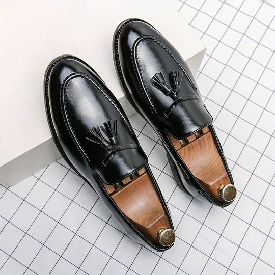 Vintage Kunstleder Loafer für Männer