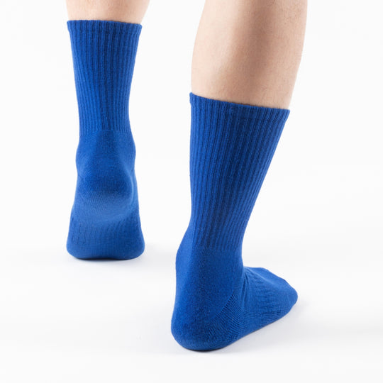 Men's Solid Cotton Short Crew Socks (6 Pairs)