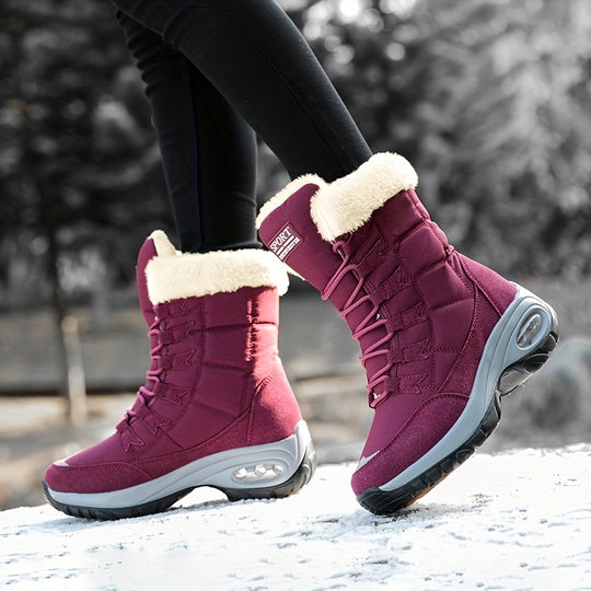 Lace-up thermal snow boots for women