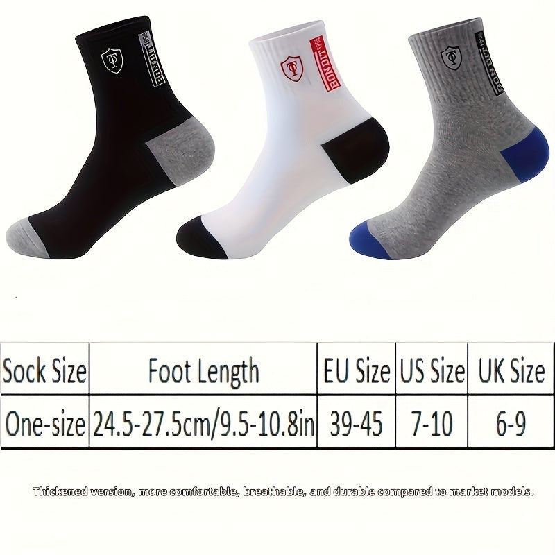 Men's Embroidered Crest Athletic Ankle Socks (6 Pairs)