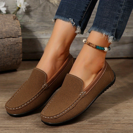 Casual Slip on Wildleder Schuhe für Frauen