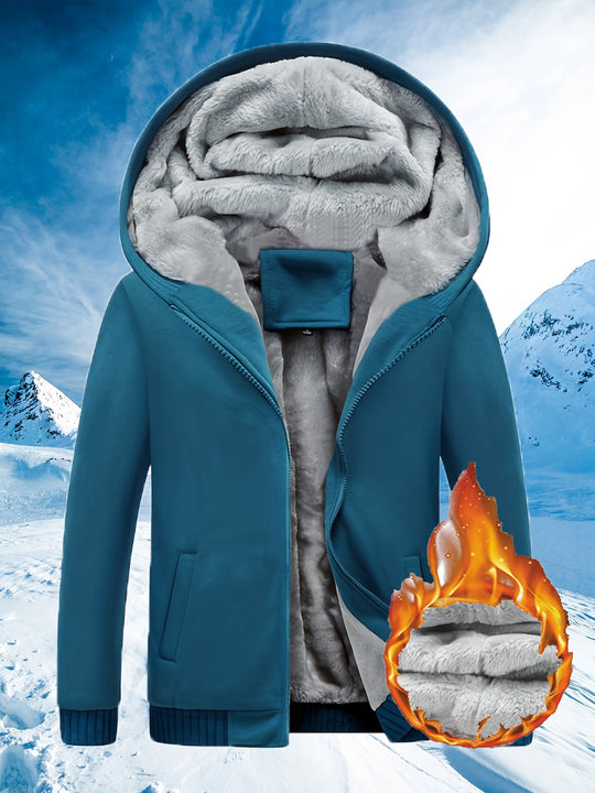 women's winter jacket with fleece hood