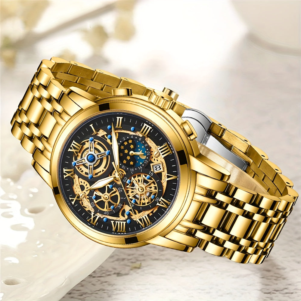 Sporty quartz chronograph watch for women