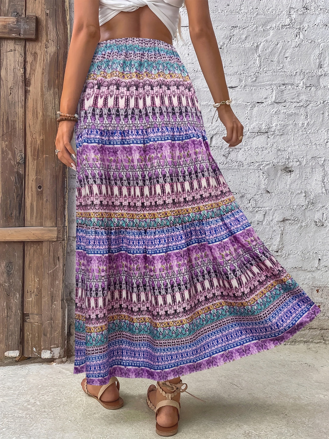 Boho-Maxirock mit hoher Taille