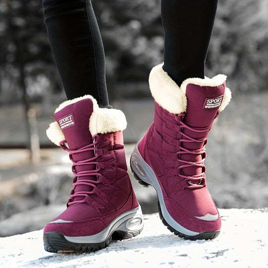 Lace-up thermal snow boots for women