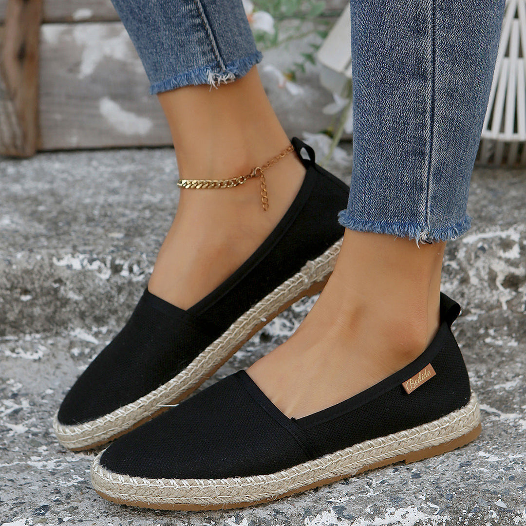 Flache Espadrilles aus Segeltuch