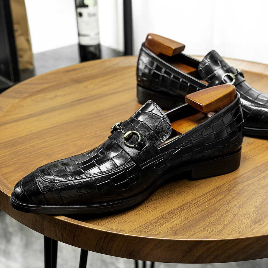 Krokodil-Muster Herren Loafers