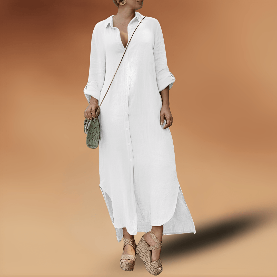 Casual long linen dress