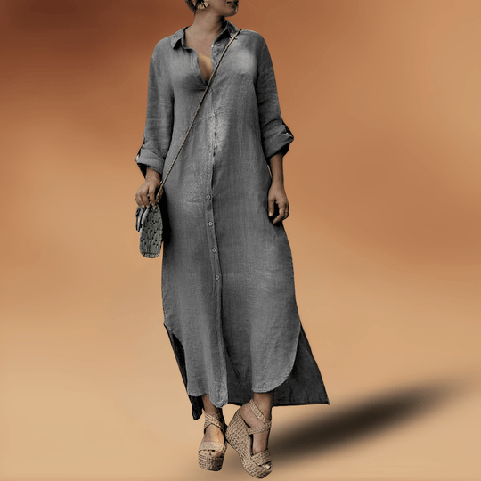 Casual long linen dress