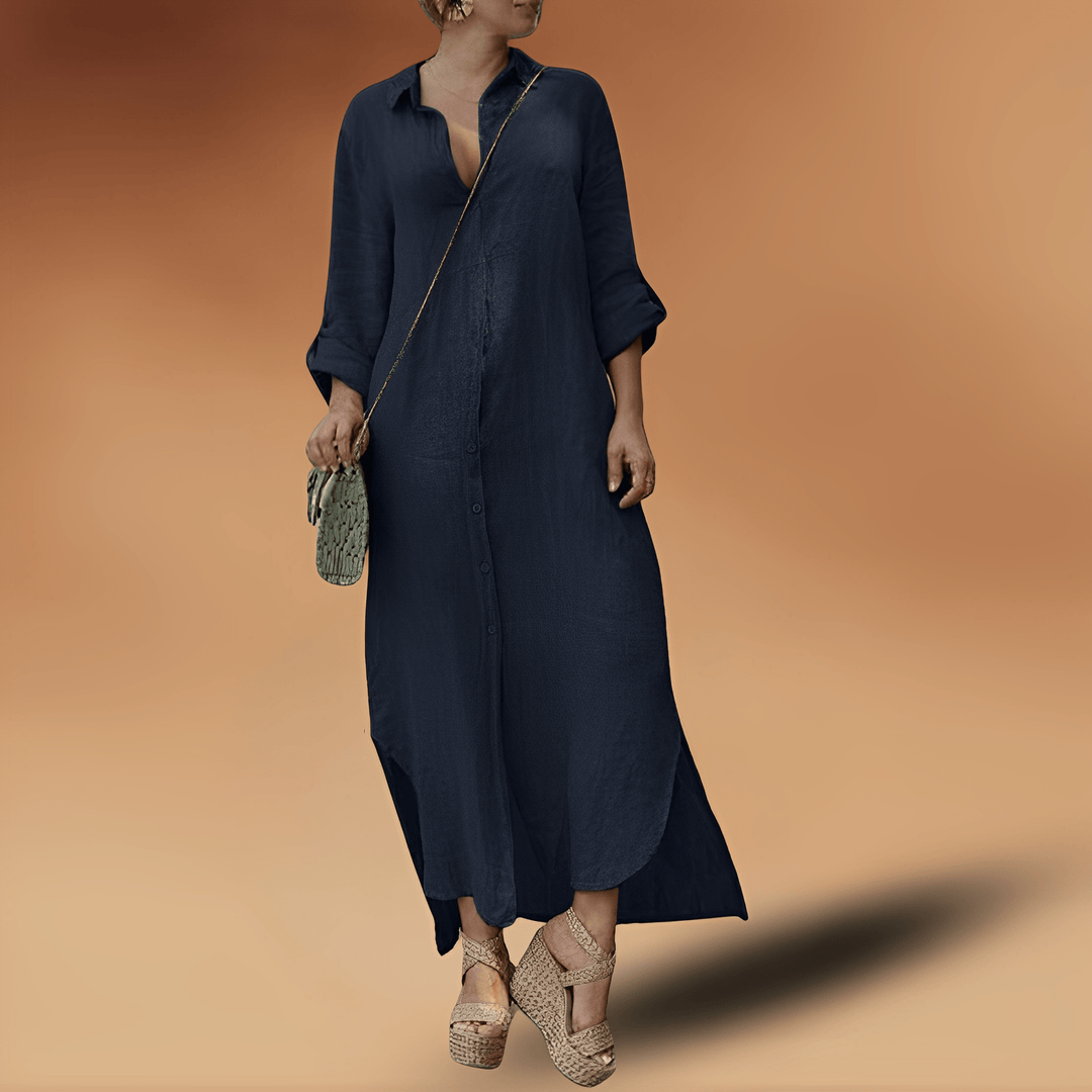 Casual long linen dress