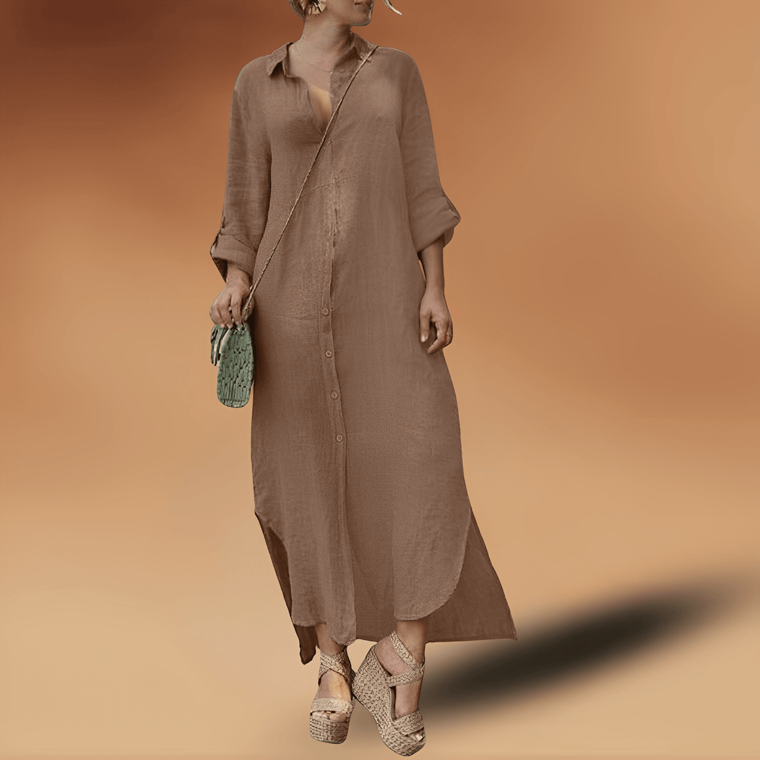 Casual long linen dress