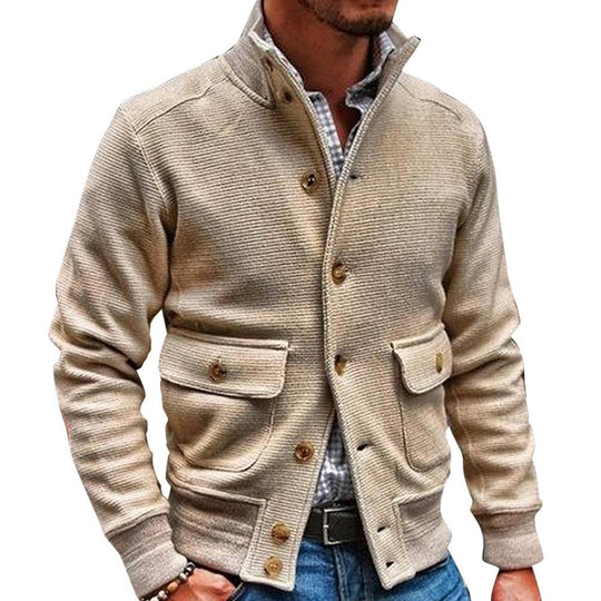 men's jacket with stand-up collar