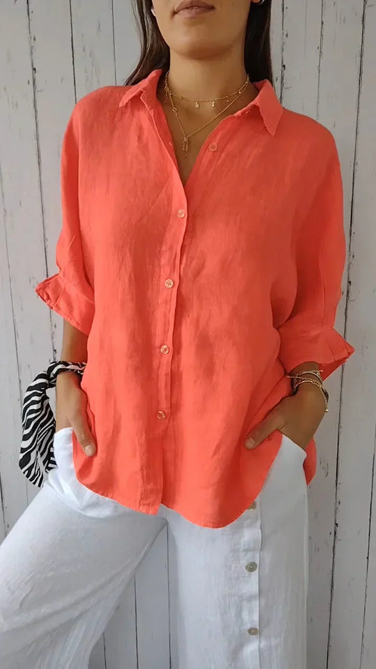 Women's Casual Cotton Linen Blouse