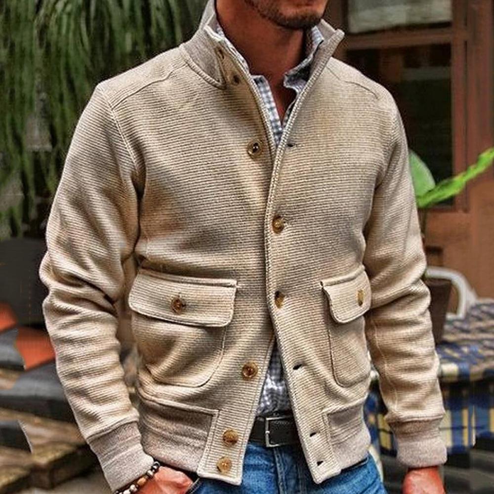 men's jacket with stand-up collar