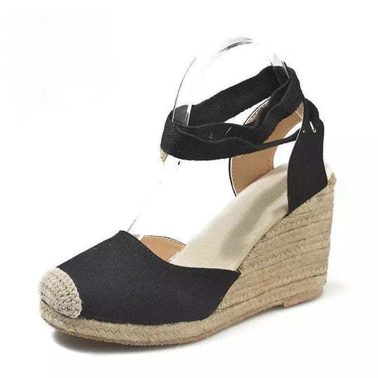 Espadrilles mit einfachem Knotenriemen