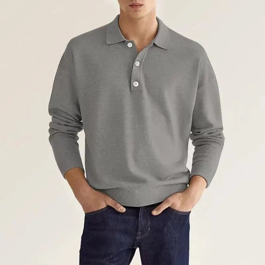 Long-sleeved polo in regular fit