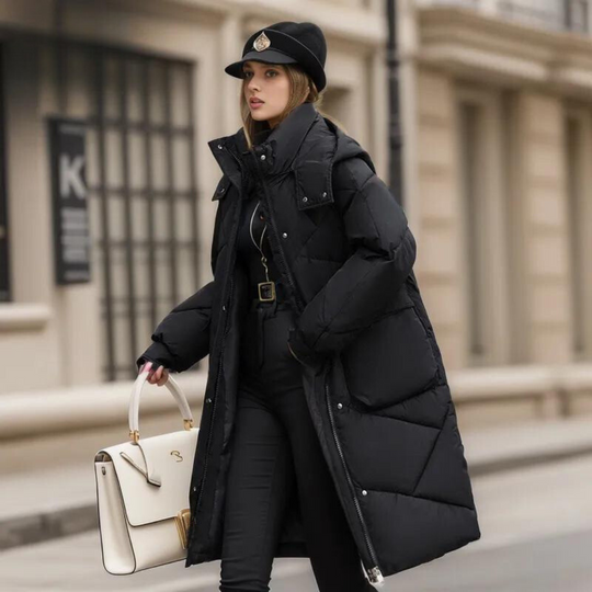 Solid winter coat for women