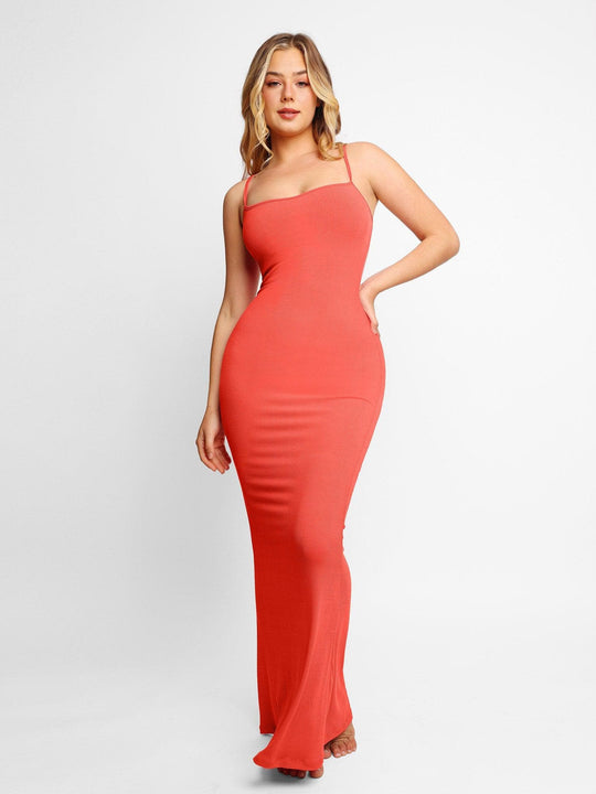 Long, slim-fitting dress