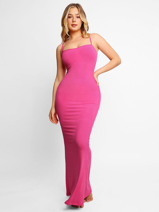 Long, slim-fitting dress