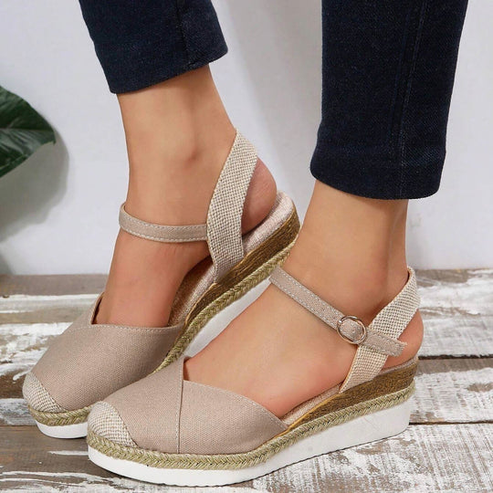 Mesh Patch Knöchelriemen Espadrilles