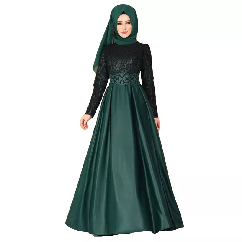 Elegant Muslim Maxi Dress for Women