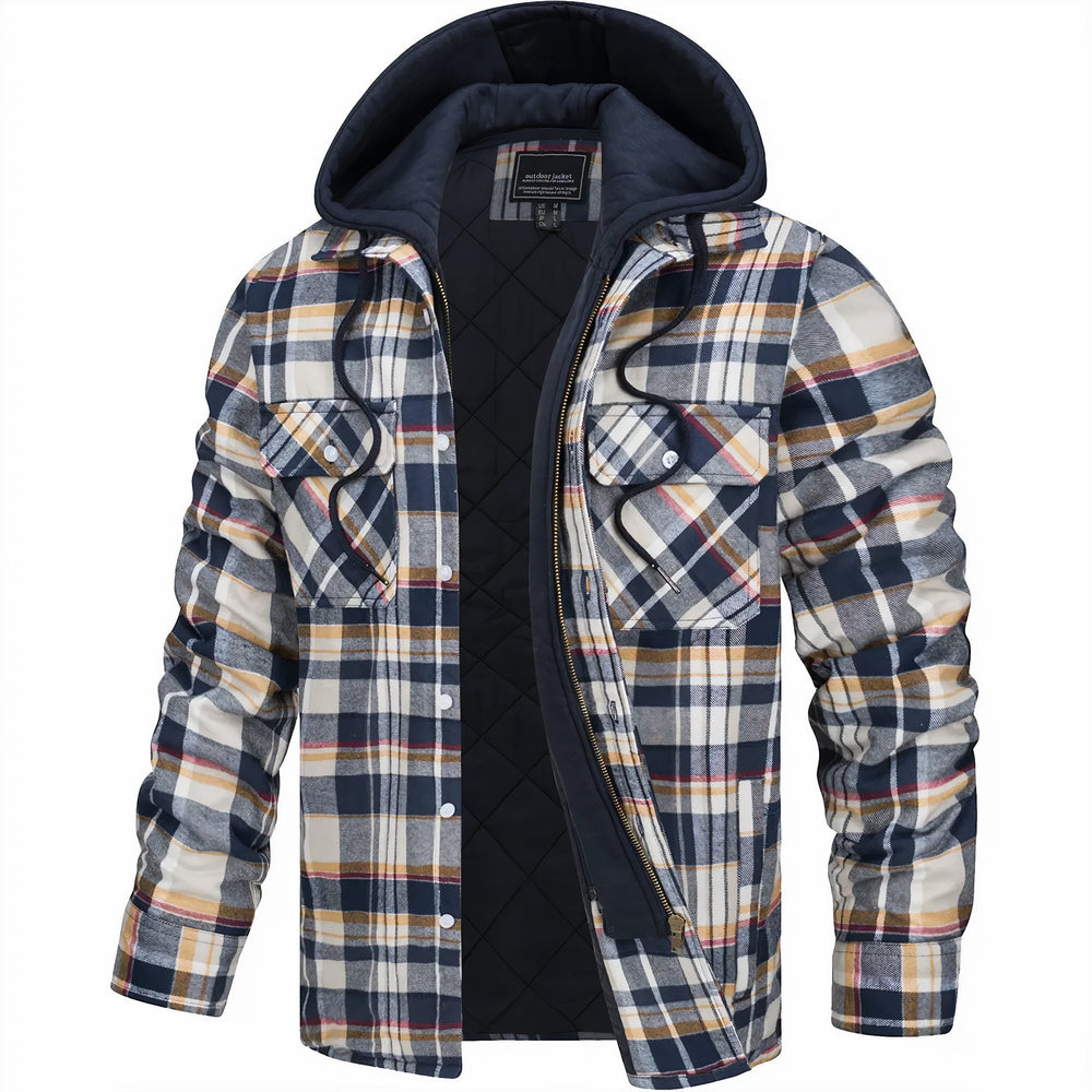 Men's Fleece Lined Plaid Jacket