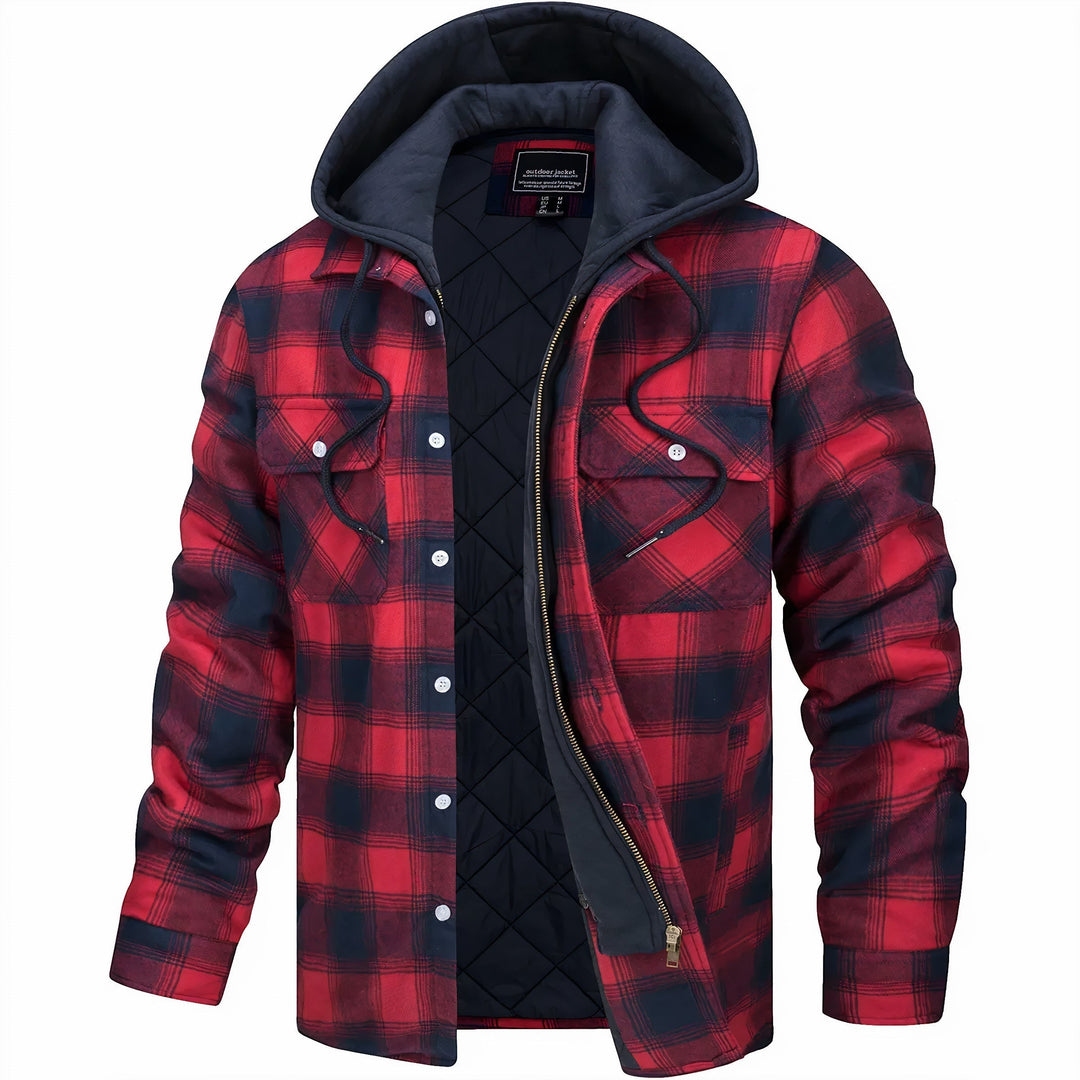 Men's Fleece Lined Plaid Jacket