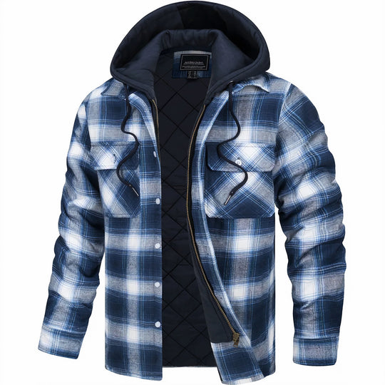 Men's Fleece Lined Plaid Jacket